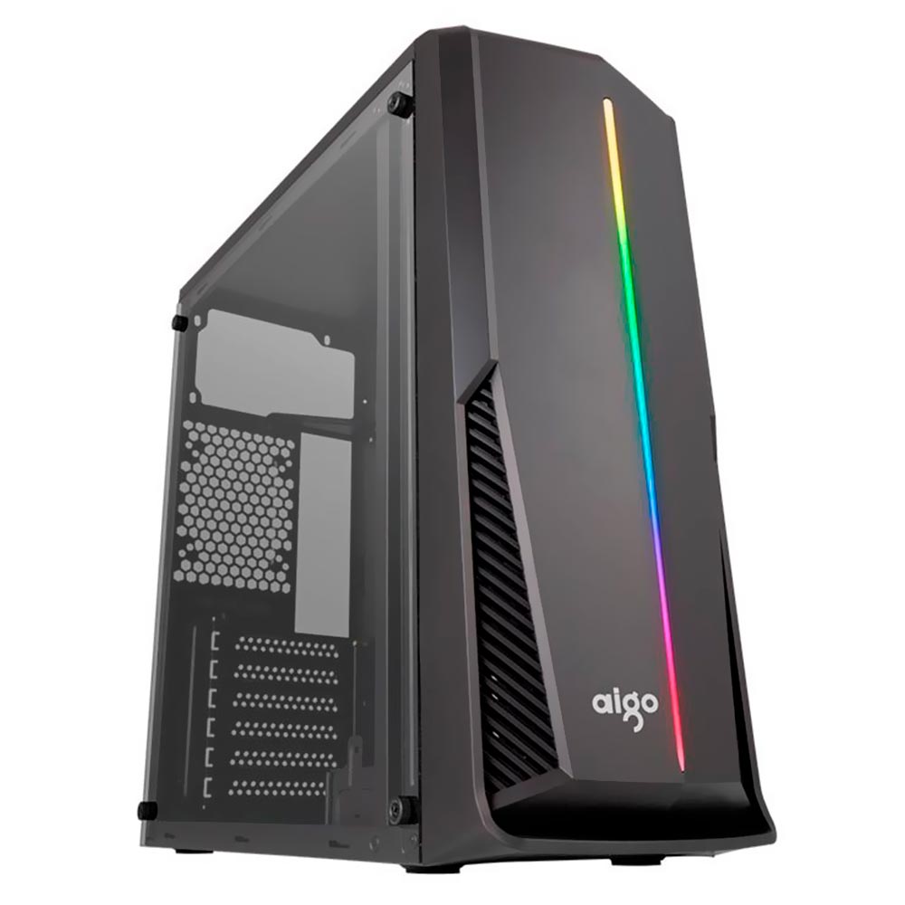 Gabinete Gamer Aigo Rainbow 6 - Preto 