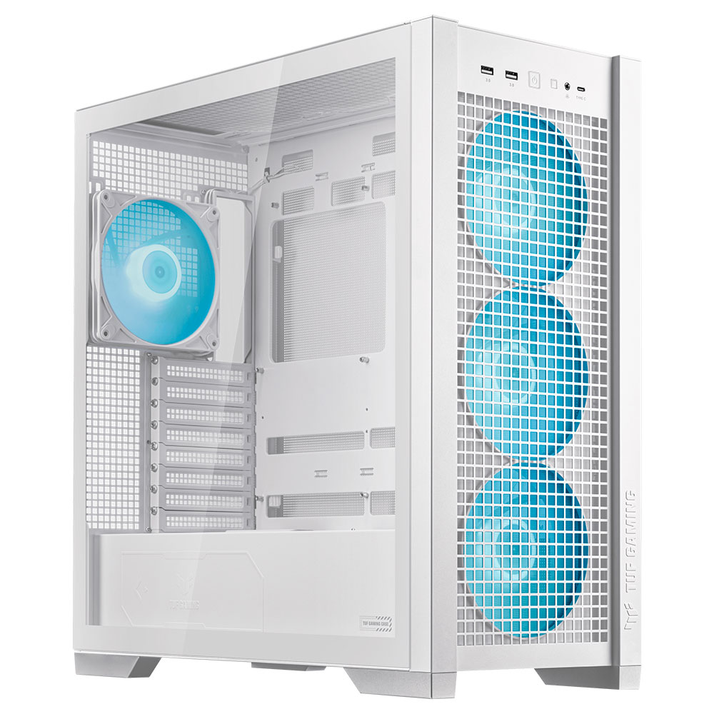Gabinete Gamer ASUS TUF GT302 Mid Tower / 4 Cooler / ARGB - Branco
