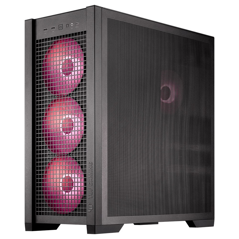 Gabinete Gamer ASUS TUF GT302 Mid Tower / 4 Cooler / ARGB - Preto