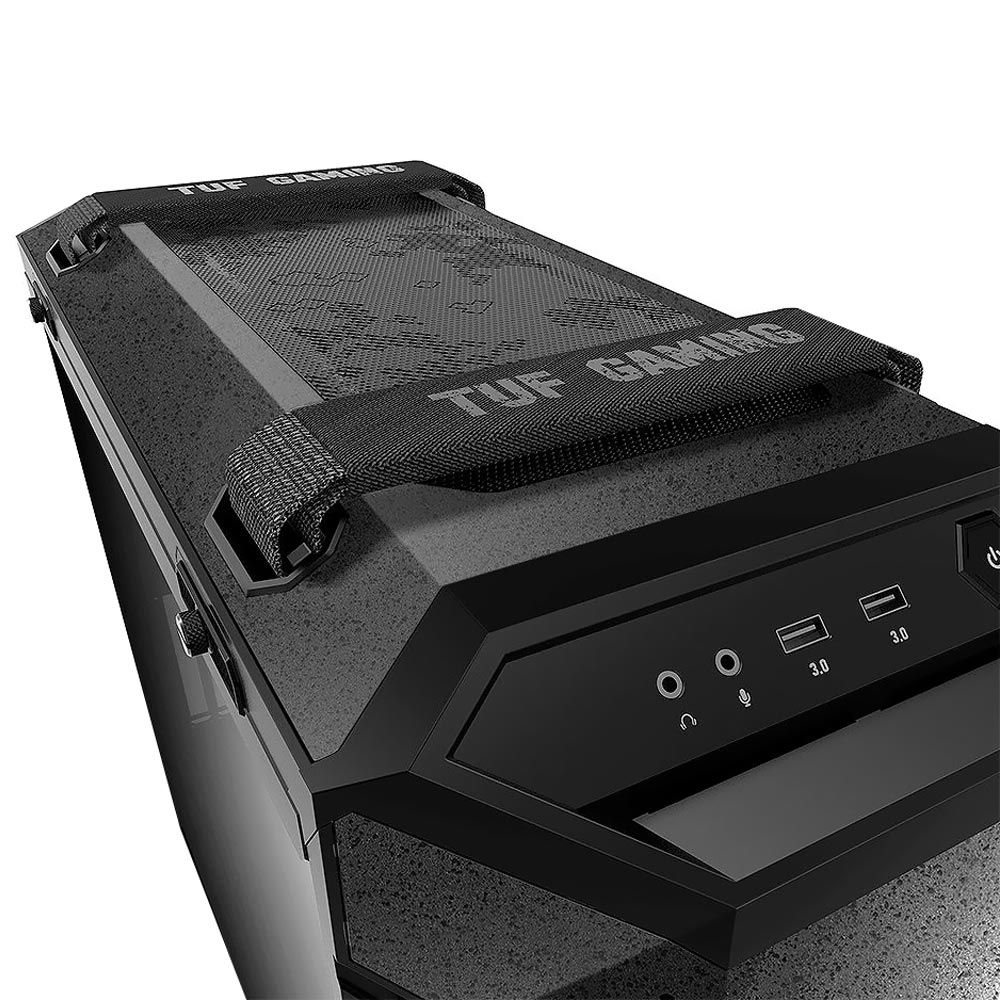 Gabinete Gamer ASUS TUF GT501 Mid Tower / 4 Cooler / ARGB - Preto