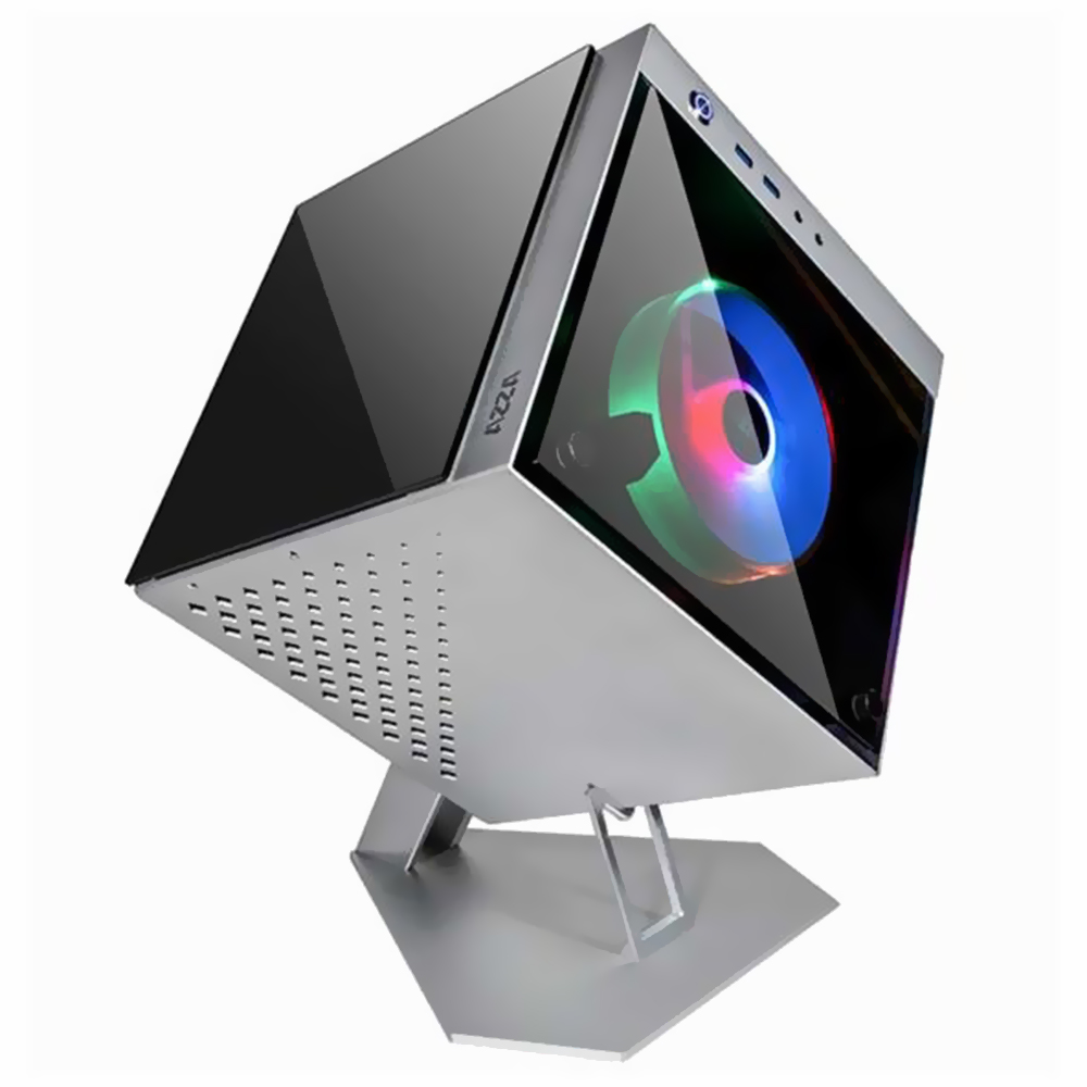 Gabinete Gamer AZZA Cube Mini 805 / 1 Cooler - Prata 