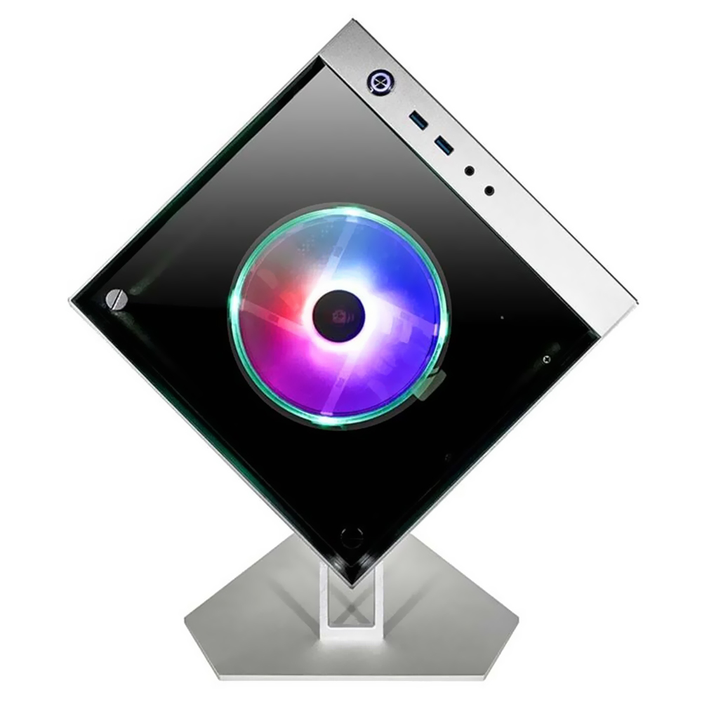 Gabinete Gamer AZZA Cube Mini 805 / 1 Cooler - Prata 