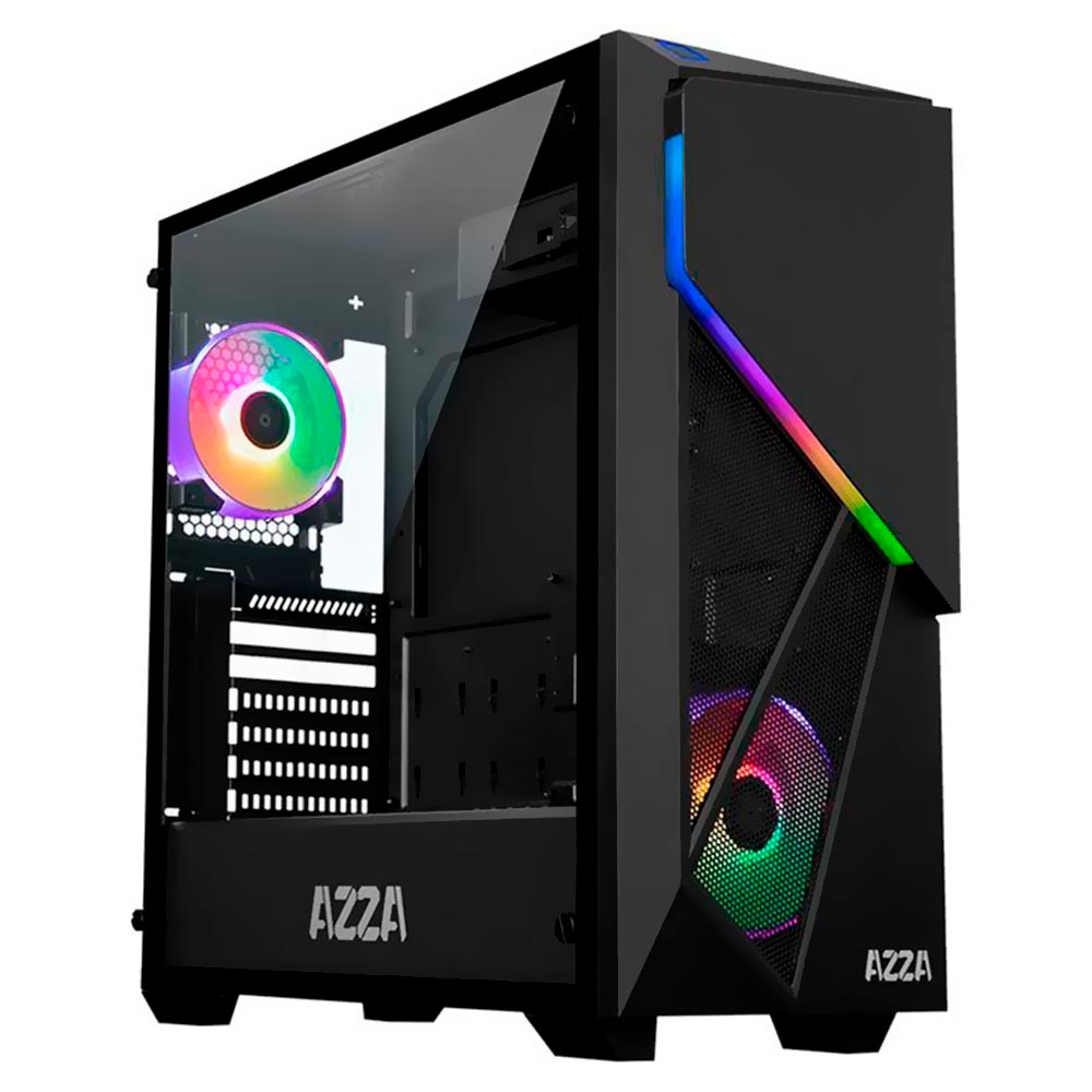 Gabinete Gamer AZZA Inferno 310 DH CSAZ-310DH Mid Tower / 2 Cooler / RGB - Preto