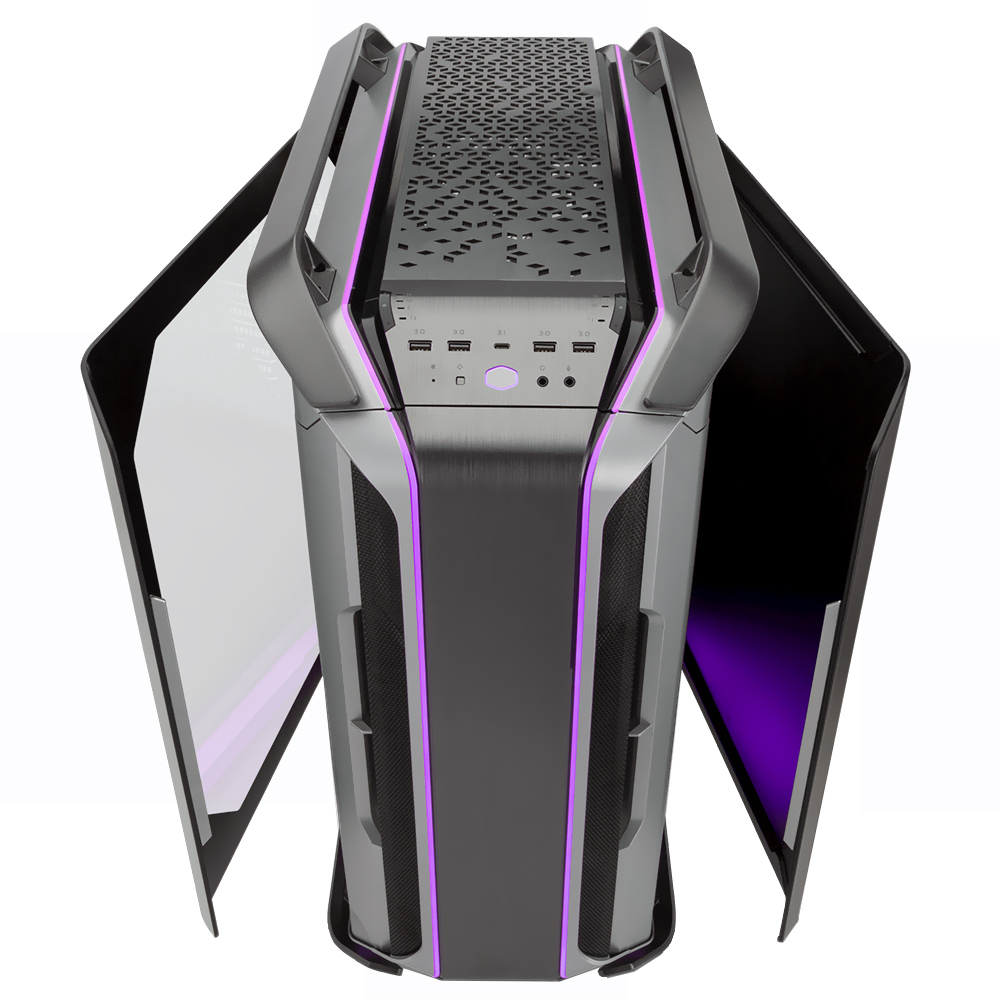 Gabinete Gamer Cooler Master Cosmo C700M Full Tower / 4 Cooler / RGB - Preto / Prata (MCC-C700M-MG5N-S00)