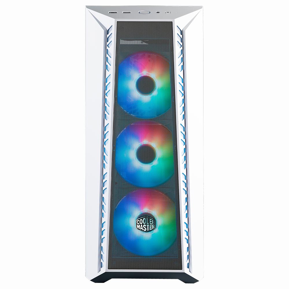 Gabinete Gamer Cooler Master Masterbox 520 Mesh Mid Tower / 3 Cooler / ARGB - Branco (MB520-WGNN-S00)