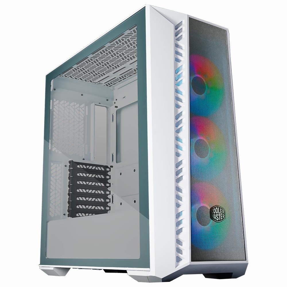 Gabinete Gamer Cooler Master Masterbox 520 Mesh Mid Tower / 3 Cooler / ARGB - Branco (MB520-WGNN-S00)
