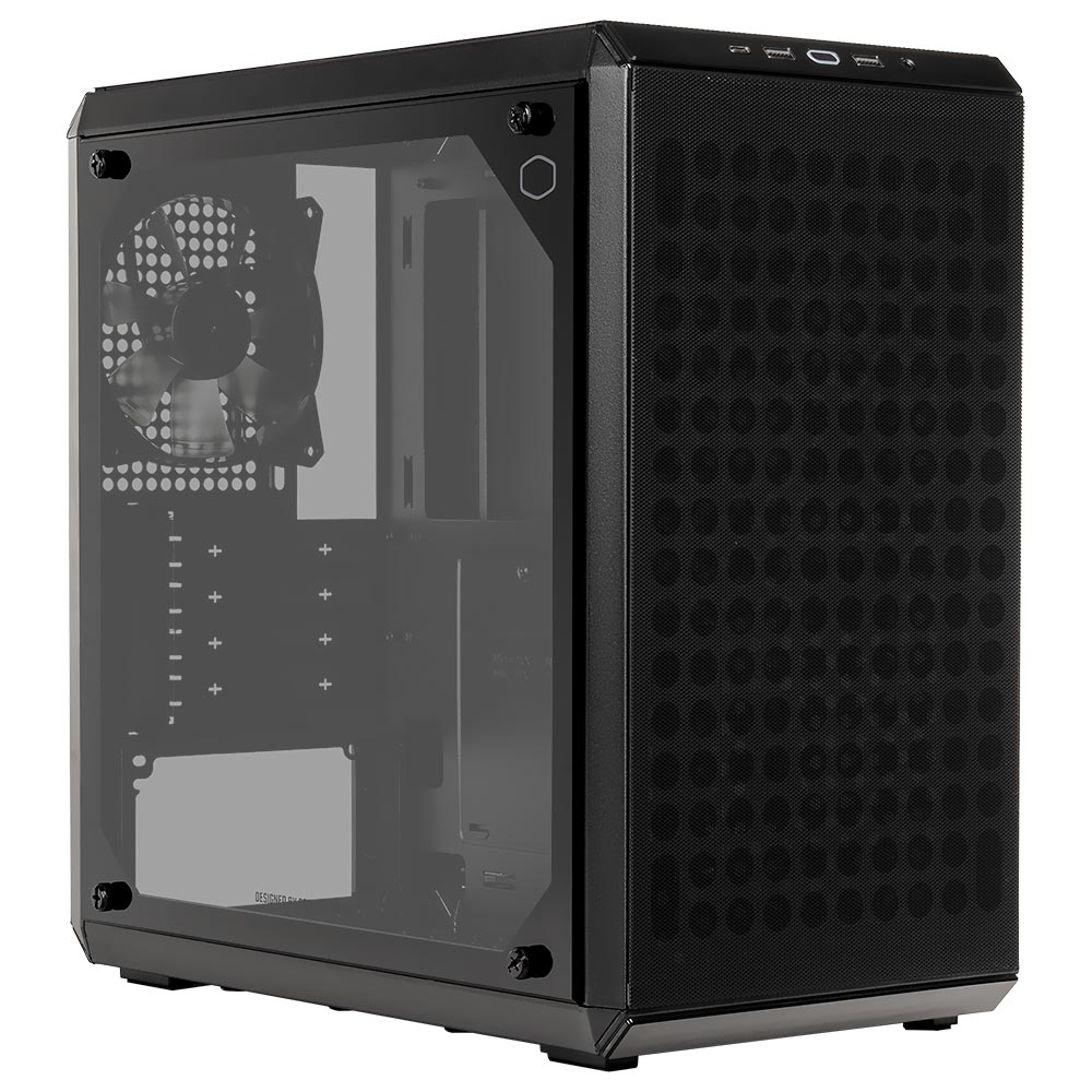Gabinete Gamer Cooler Master Masterbox Q300L V2 Mini Tower / 1 Cooler / ARGB - Preto (Q300LV2-KGNN-S01)