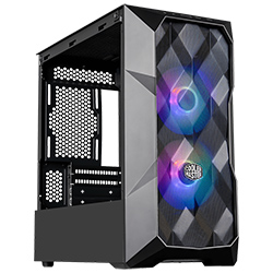 Gabinete Gamer Cooler Master MasterBox TD300 Mesh Mini Tower / 2 Cooler / RGB - Preto (TD300-KGNN-S00)