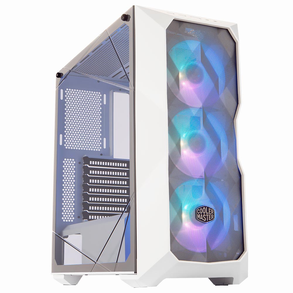Gabinete Gamer Cooler Master Masterbox TD500 Mesh V2 Mid Tower / 3 Cooler / ARGB - Branco (TD500V2-WGNN-S00)