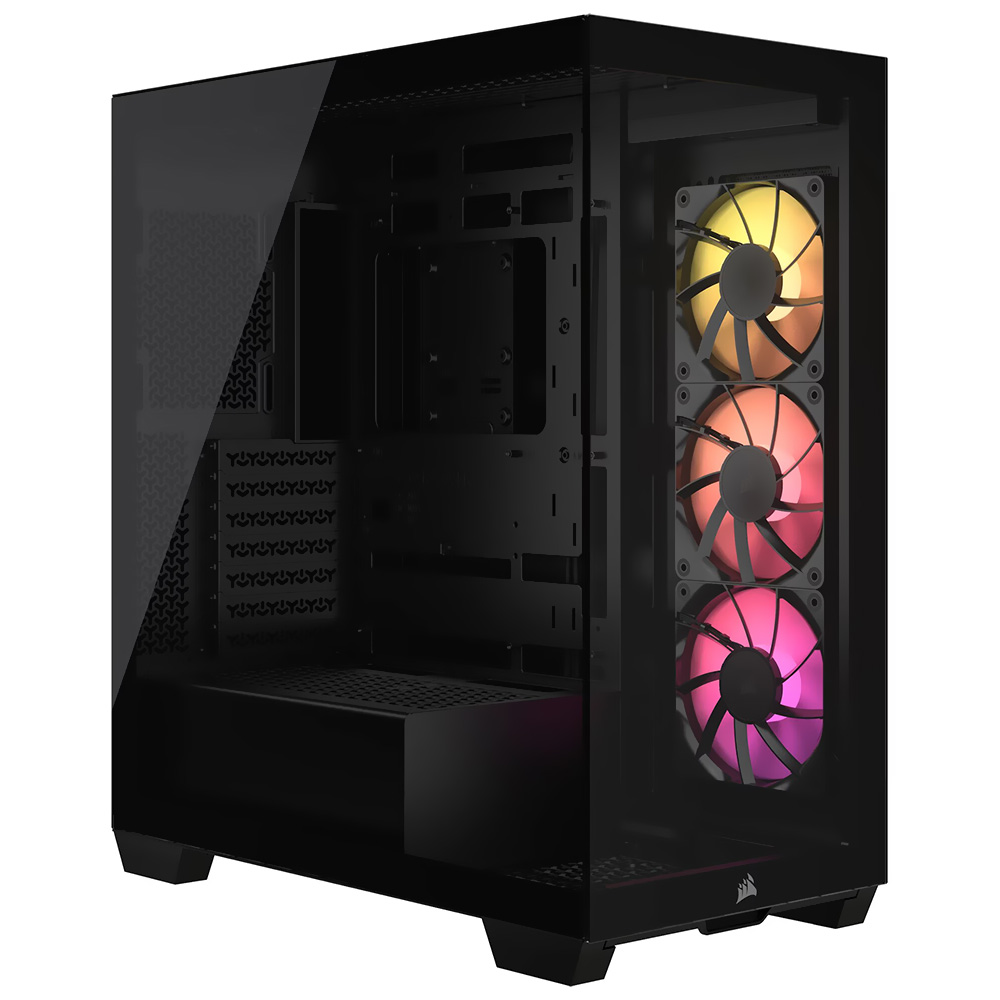 Gabinete Gamer Corsair 3500 Series CC-9011278-WW Mid Tower / 3 Cooler / ARGB - Preto