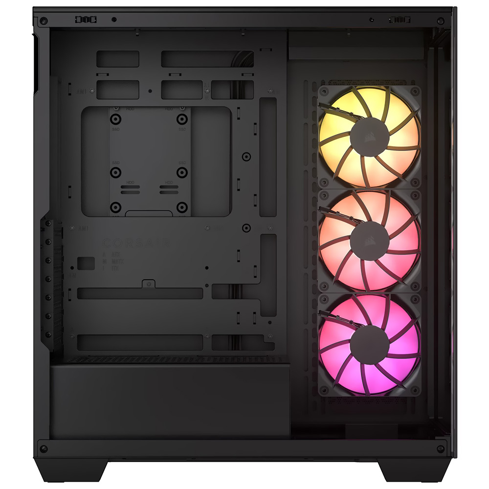 Gabinete Gamer Corsair 3500 Series CC-9011278-WW Mid Tower / 3 Cooler / ARGB - Preto