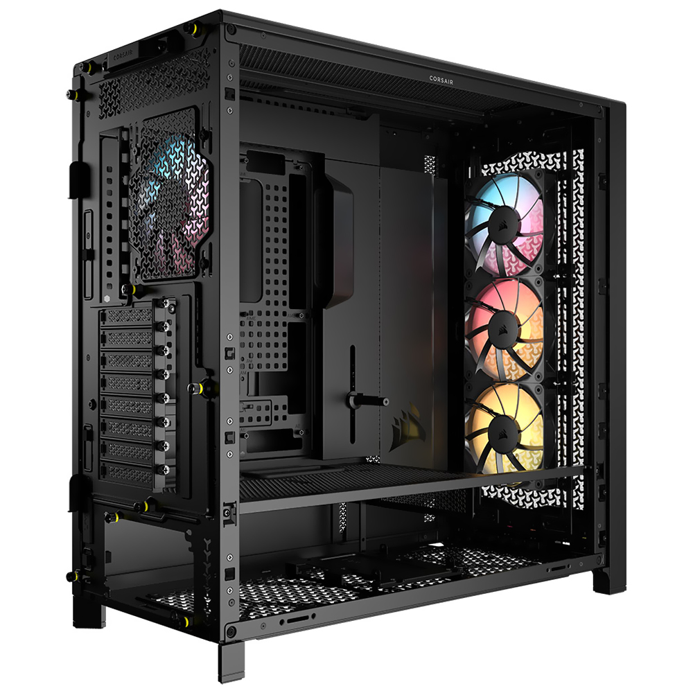 Gabinete Gamer Corsair CC-9011309-WW Frame 5000D RS High-Airflow / 4 Cooler / ARGB - Preto