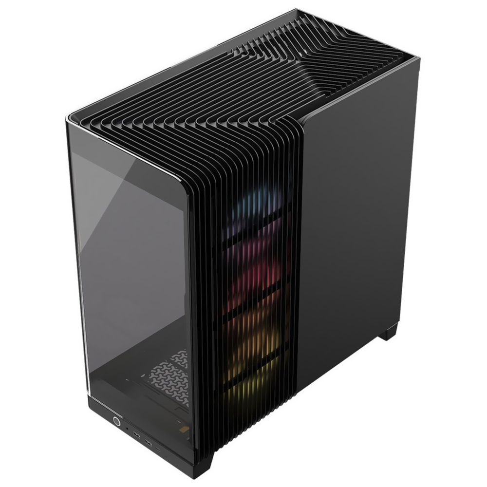 Gabinete Gamer Corsair CC-9011314-WW Frame 4500X RS-R Mid Tower / 3 Cooler / ARGB - Preto
