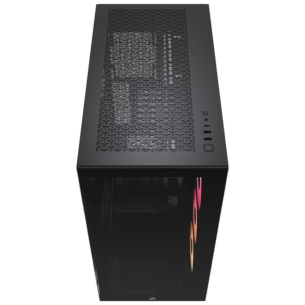 Gabinete Gamer Corsair CC-9011322-WW 3500 Series Mid Tower / 3 Cooler / ARGB - Preto