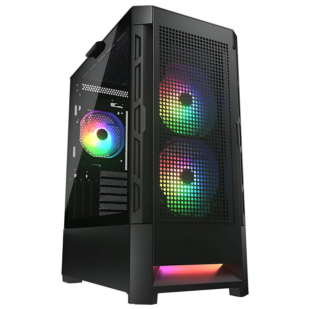 Gabinete Gamer Cougar Airface Mid Tower / 3 Cooler / ARGB - Preto