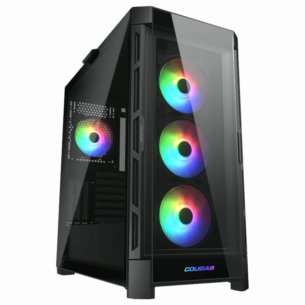 Gabinete Gamer Cougar Duoface Pro Mid Tower / 4 Cooler / ARGB - Preto