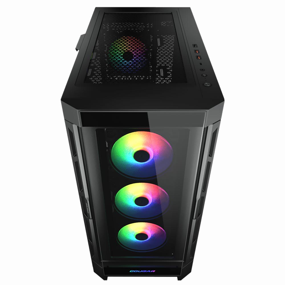 Gabinete Gamer Cougar Duoface Pro Mid Tower / 4 Cooler / ARGB - Preto