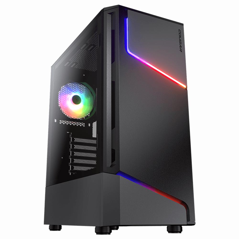 Gabinete Gamer Cougar MX360 Mid Tower / 1 Cooler / ARGB - Preto