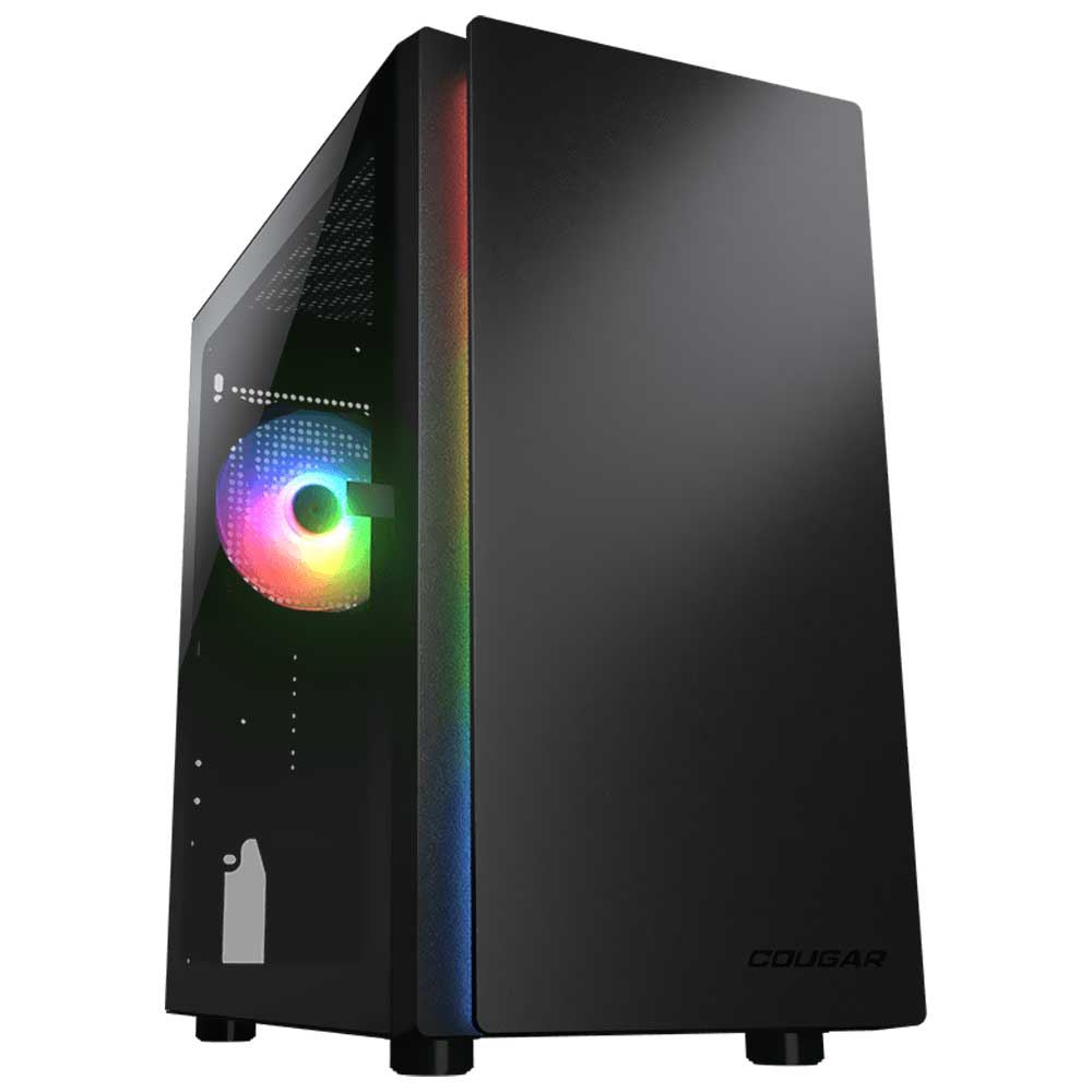 Gabinete Gamer Cougar Purity Mini Tower / 1 Cooler / RGB - Preto