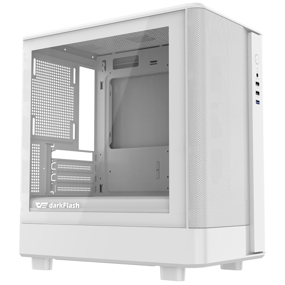 Gabinete Gamer DarkFlash DB330M Mesh M-ATX - Branco