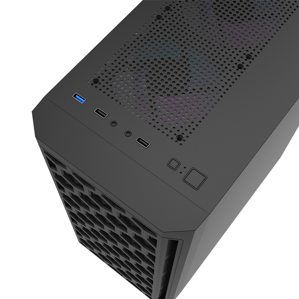 Gabinete Gamer DarkFlash DK300M Micro ATX / 3 Cooler - Preto