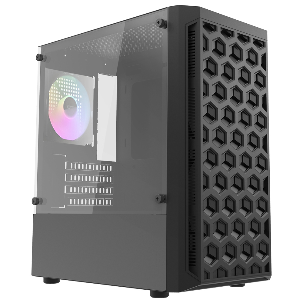 Gabinete Gamer DarkFlash DK300M Micro ATX / 3 Cooler - Preto