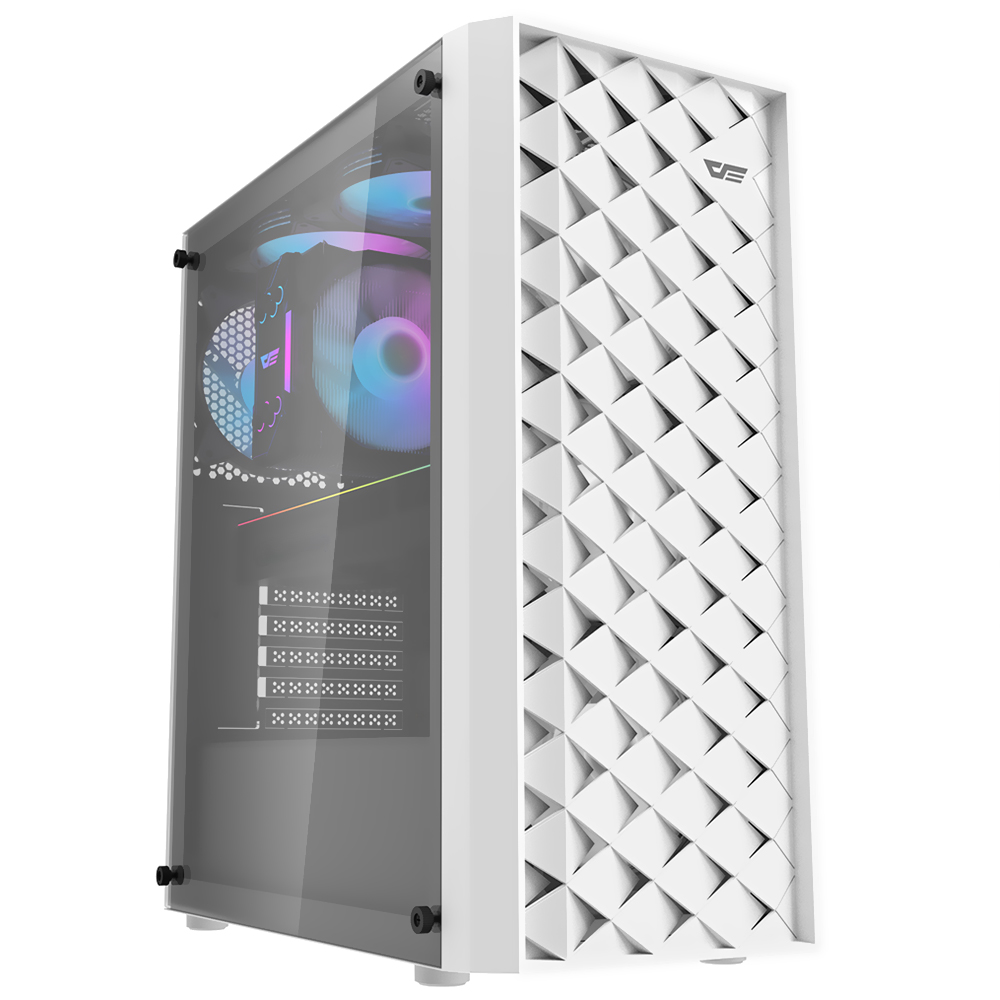 Gabinete Gamer darkFlash DK351 E-ATX / 4 Cooler / ARGB - Branco