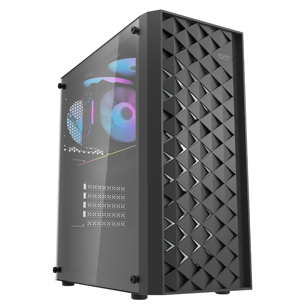Gabinete Gamer darkFlash DK351 E-ATX / 4 Cooler / ARGB - Preto