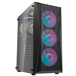 Gabinete Gamer darkFlash DK352 E-ATX / 4 Cooler / RGB - Preto