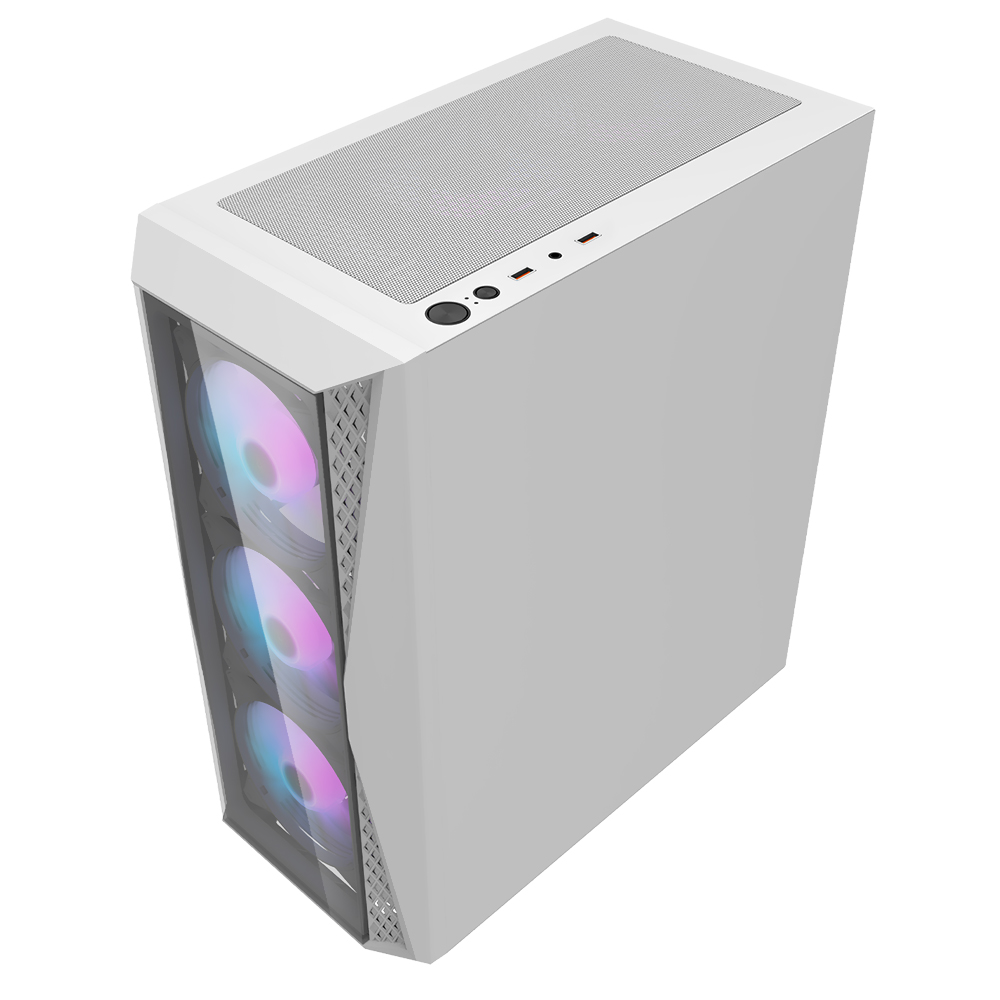 Gabinete Gamer darkFlash DK352 Plus E-ATX / 4 Cooler / RGB - Branco