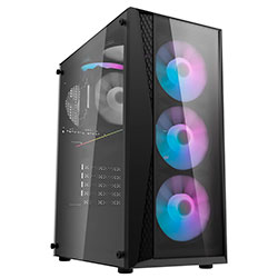 Gabinete Gamer darkFlash DK352 Plus E-ATX / 4 Cooler / RGB - Preto
