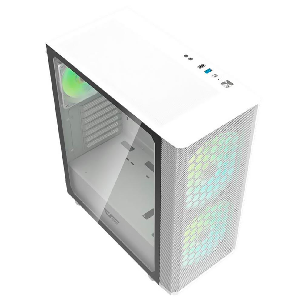 Gabinete Gamer darkFlash DK360 Mesh ATX / 3 Cooler / RGB - Branco