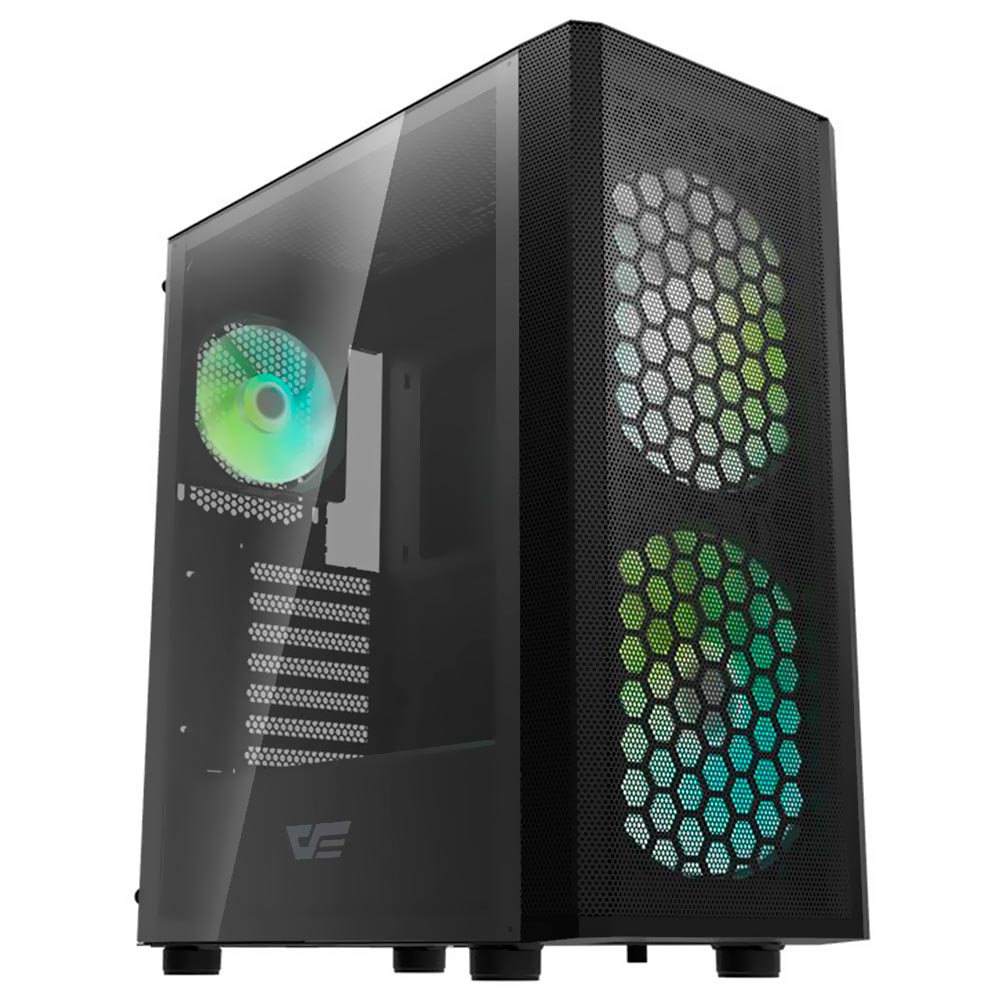 Gabinete Gamer darkFlash DK360 Mesh ATX / 3 Cooler / RGB - Preto