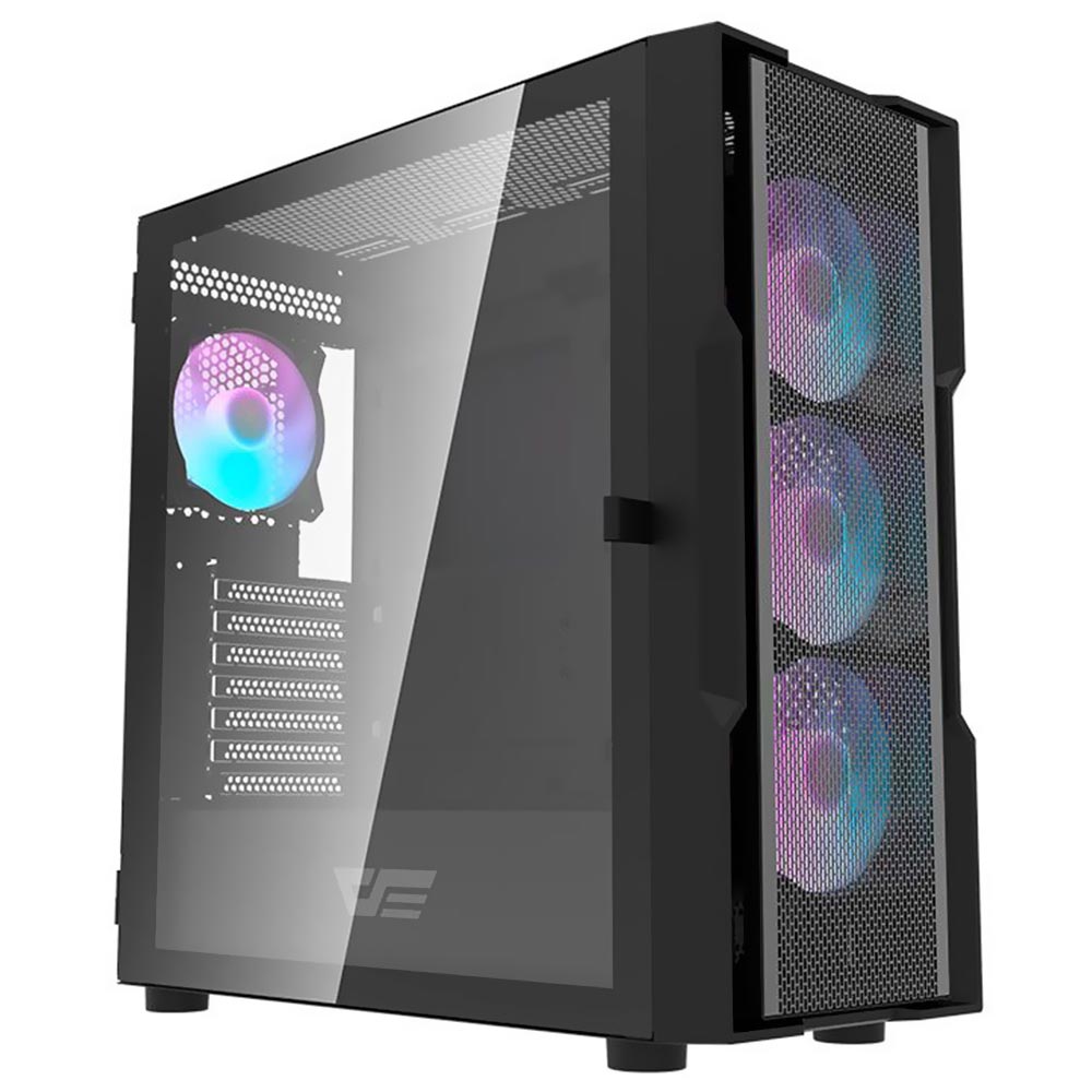 Gabinete Gamer darkFlash DK431 E-ATX / 4 Cooler / ARGB - Preto