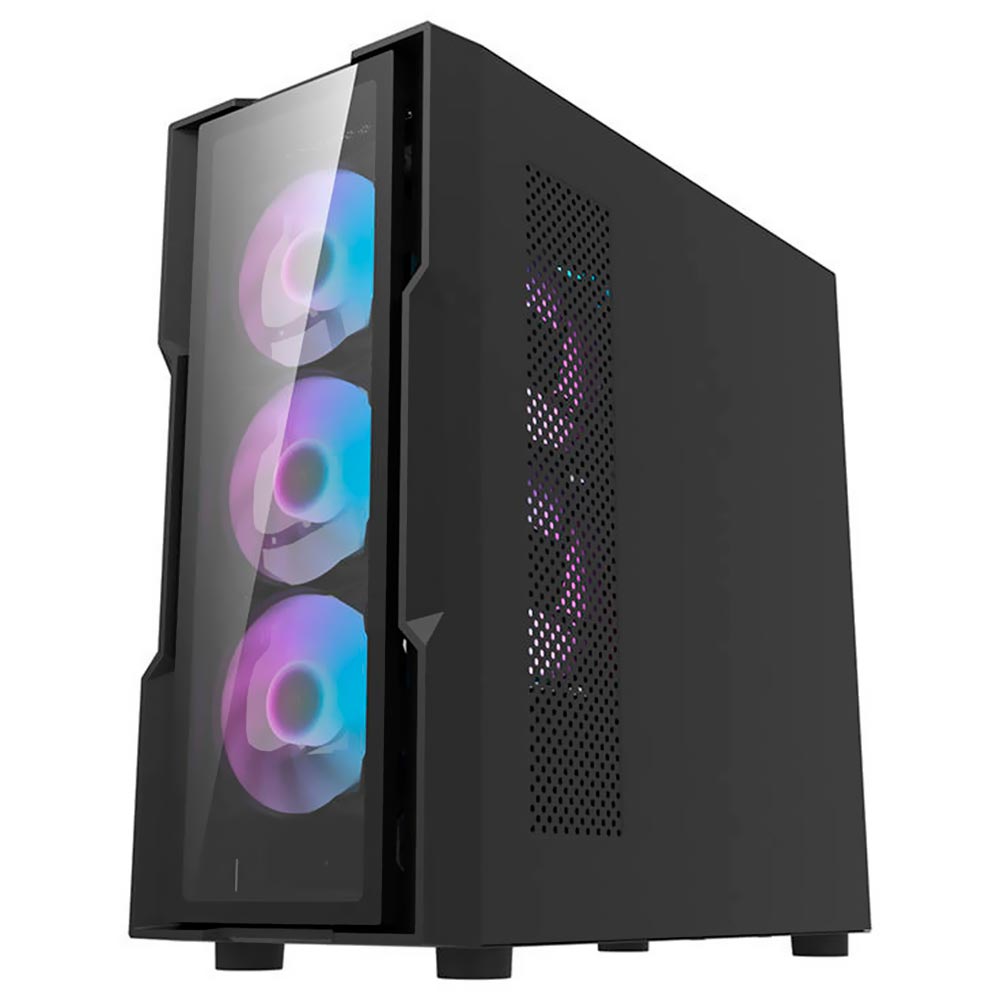 Gabinete Gamer darkFlash DK431 Glass ATX / 4 Cooler / ARGB - Preto