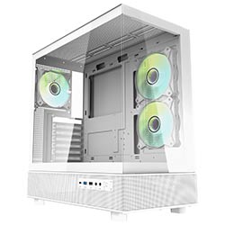 Gabinete Gamer darkFlash DPX90 ATX / 3 Cooler / ARGB - Branco