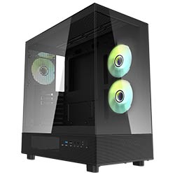 Gabinete Gamer darkFlash DPX90 ATX / 3 Cooler / ARGB - Preto