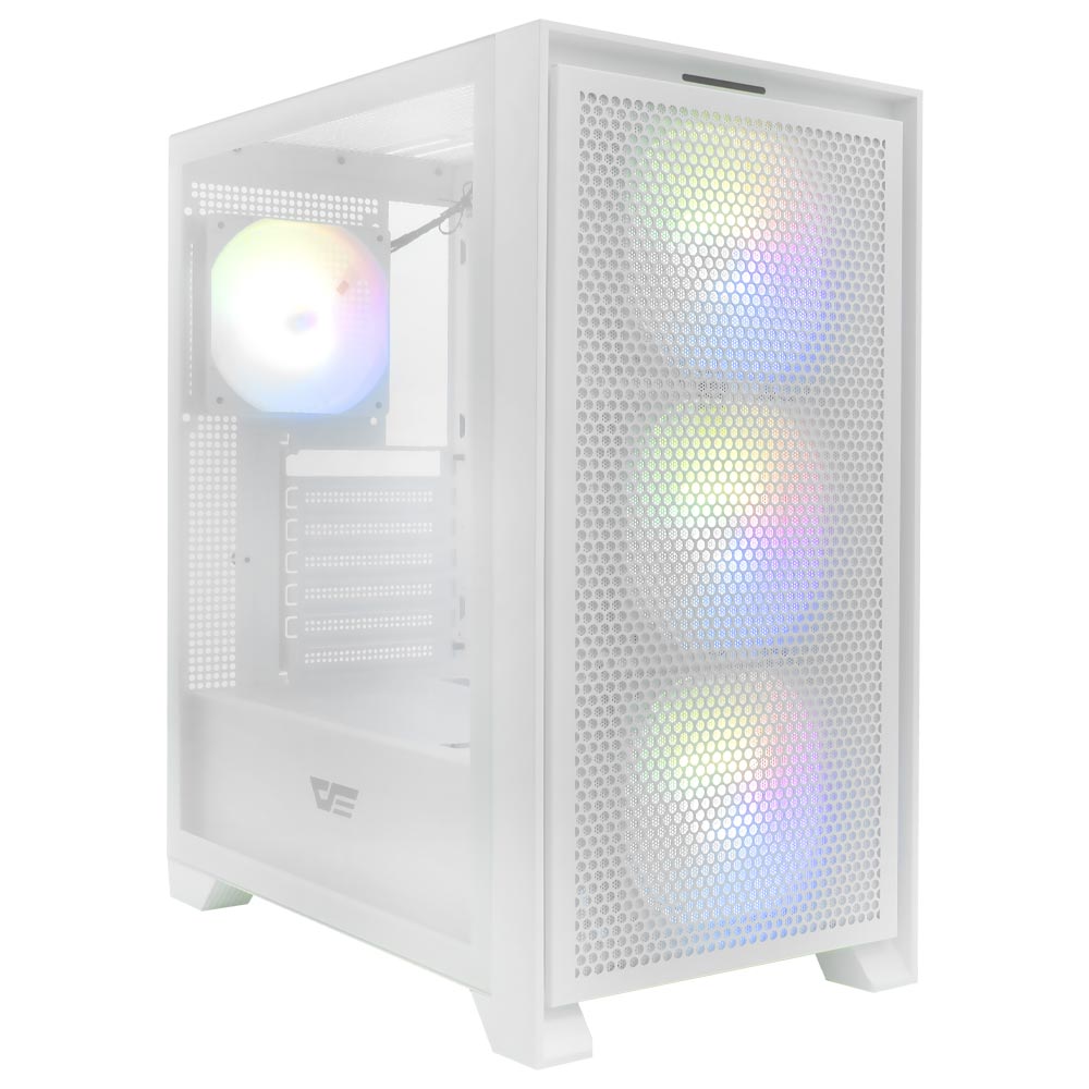 Gabinete Gamer darkFlash DRX70 Mesh Mid Tower / 4 Cooler / ARGB - Branco