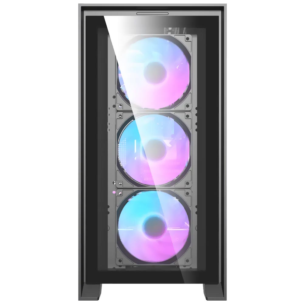 Gabinete Gamer darkFlash DRX90 GLASS+FAN Mid Tower / 4 Cooler / ARGB - Preto