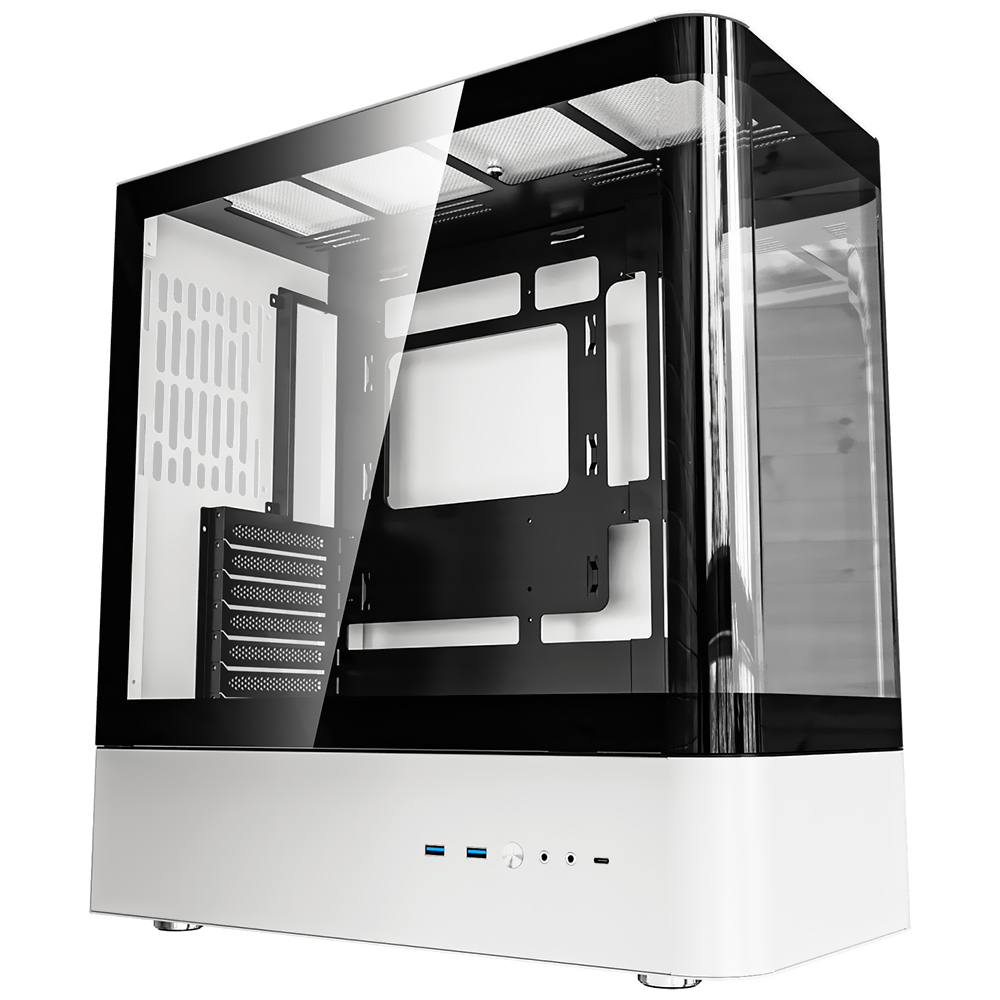 Gabinete Gamer DarkFlash HM1 Art Ultra ATX - Branco