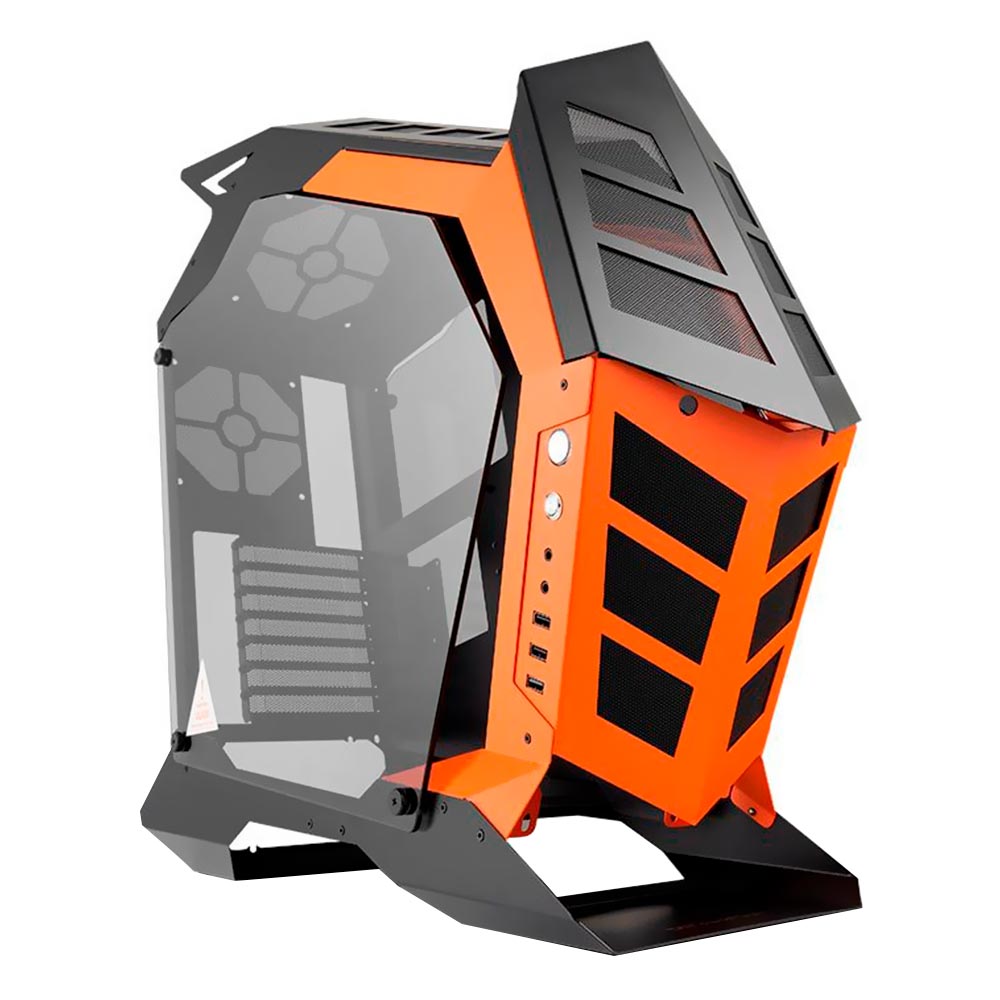 Gabinete Gamer darkFlash KNIGHT-K1 ATX - Preto / Laranja