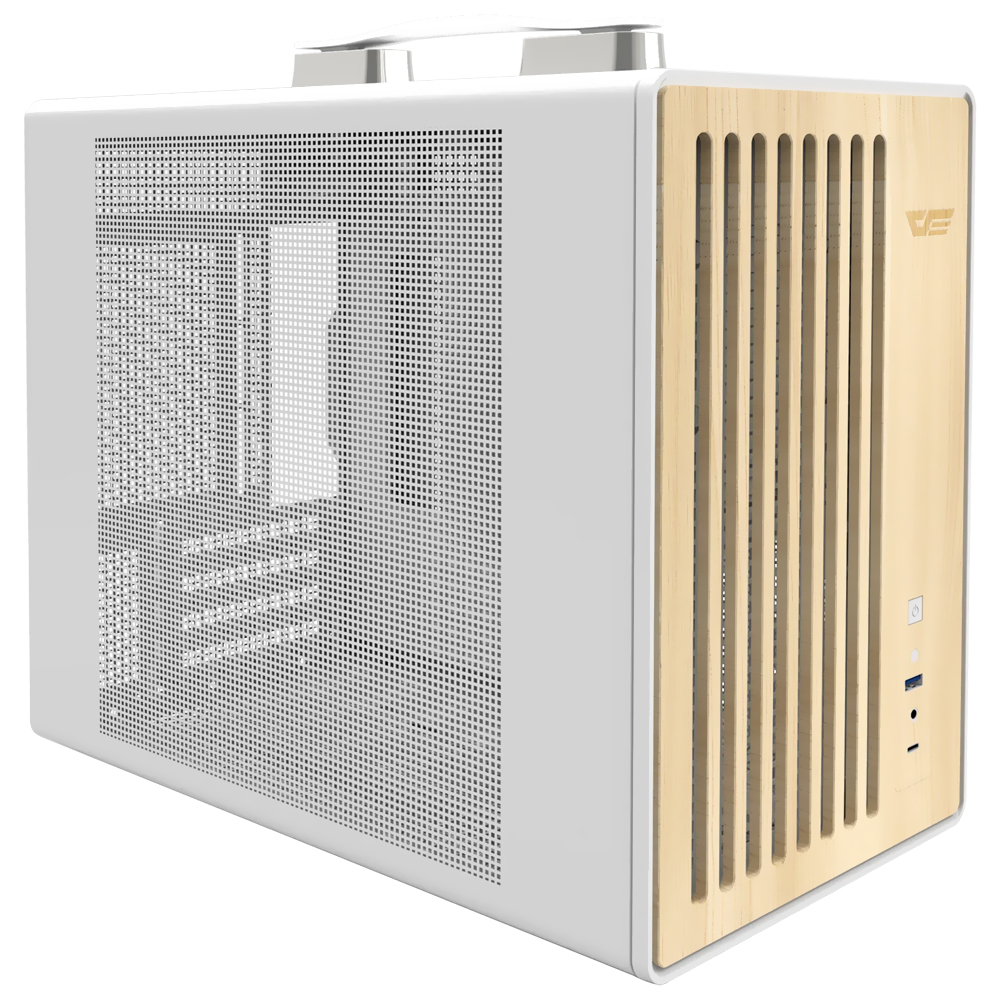 Gabinete Gamer darkFlash WD200 Wood Edition Micro ATX - Branco