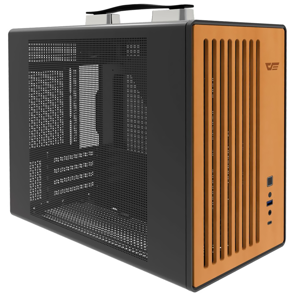 Gabinete Gamer darkFlash WD200 Wood Edition Micro ATX - Preto