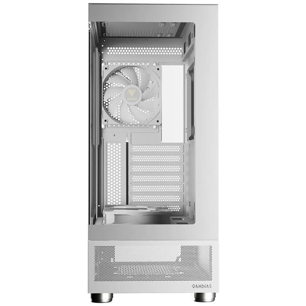 Gabinete Gamer Gamdias Atlas E1 WH Mid Tower / 3 Cooler / ARGB - Branco
