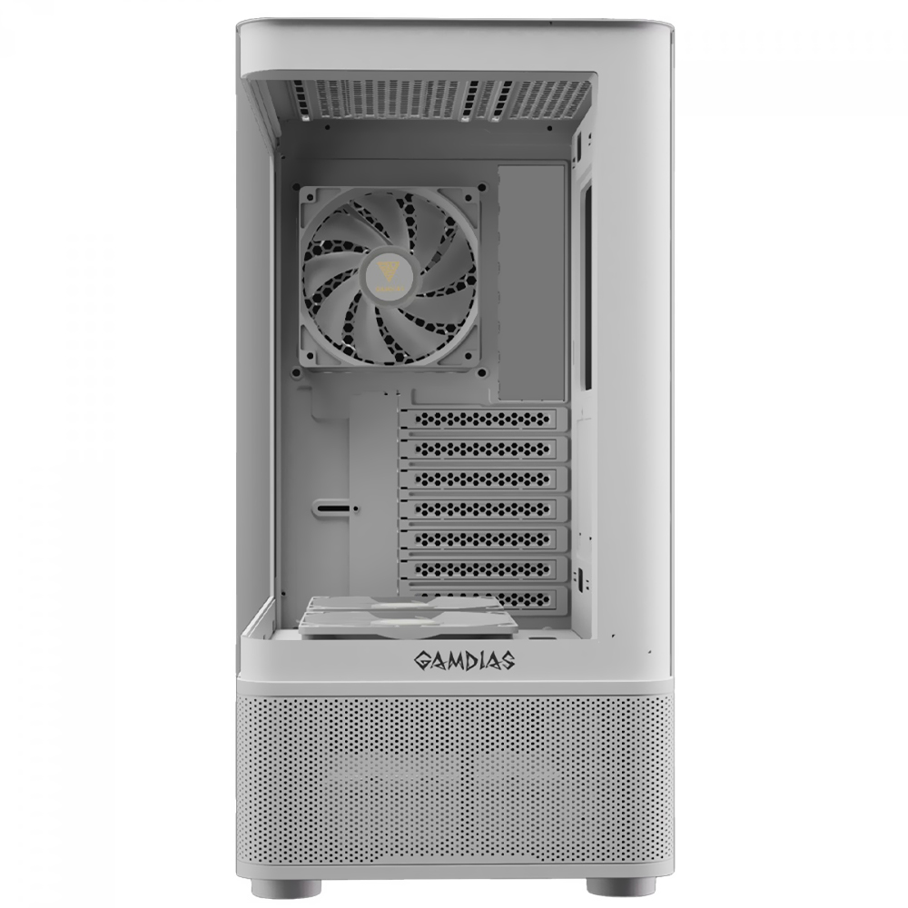 Gabinete Gamer Gamdias Atlas E2 CG WH Mid Tower / 3 Cooler / ARGB - Branco
