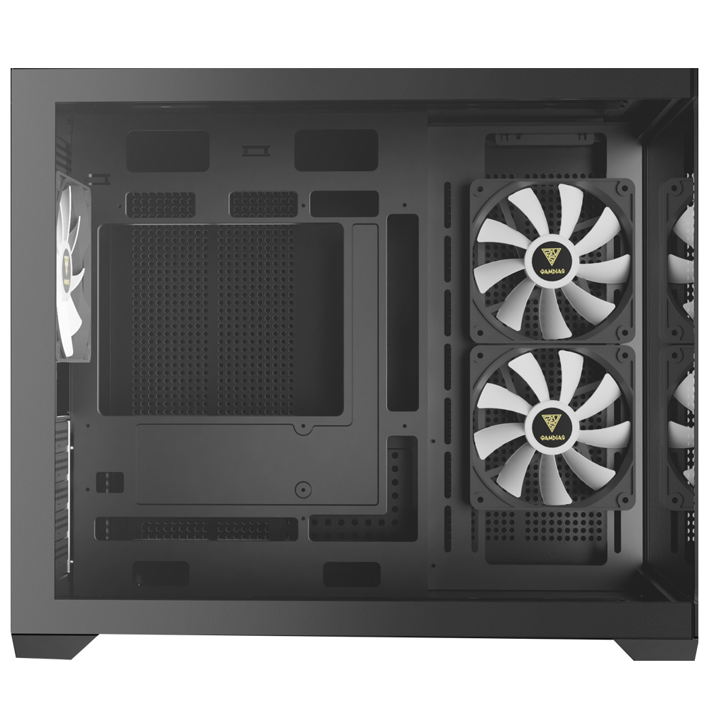 Gabinete Gamer Gamdias Aura GC10M Micro Tower / 3 Cooler / ARGB - Preto