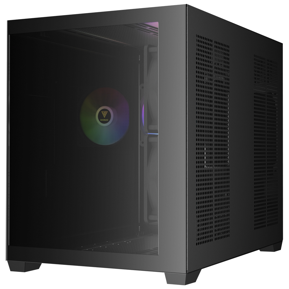 Gabinete Gamer Gamdias Aura GC10M Micro Tower / 3 Cooler / ARGB - Preto