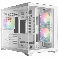 Gabinete Gamer Gamdias Aura GC10M WH Micro Tower / 3 Cooler / ARGB - Branco