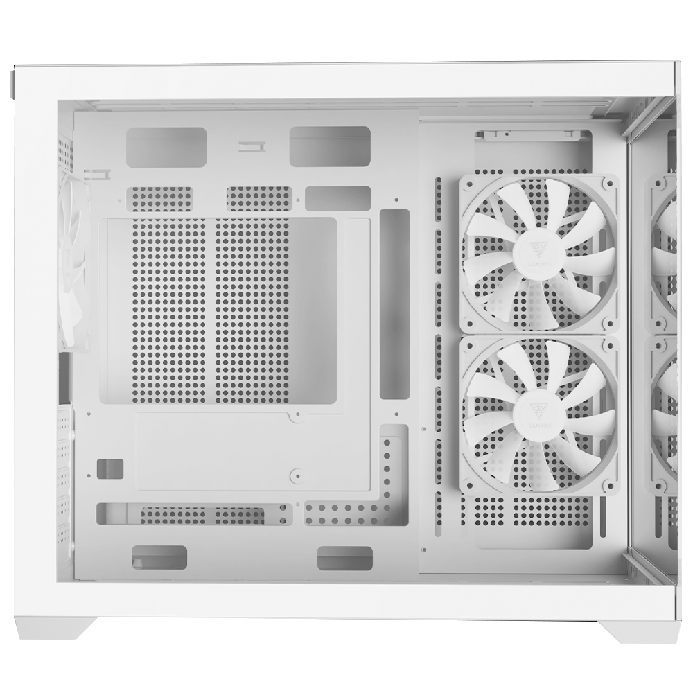 Gabinete Gamer Gamdias Aura GC10M WH Micro Tower / 3 Cooler / ARGB - Branco