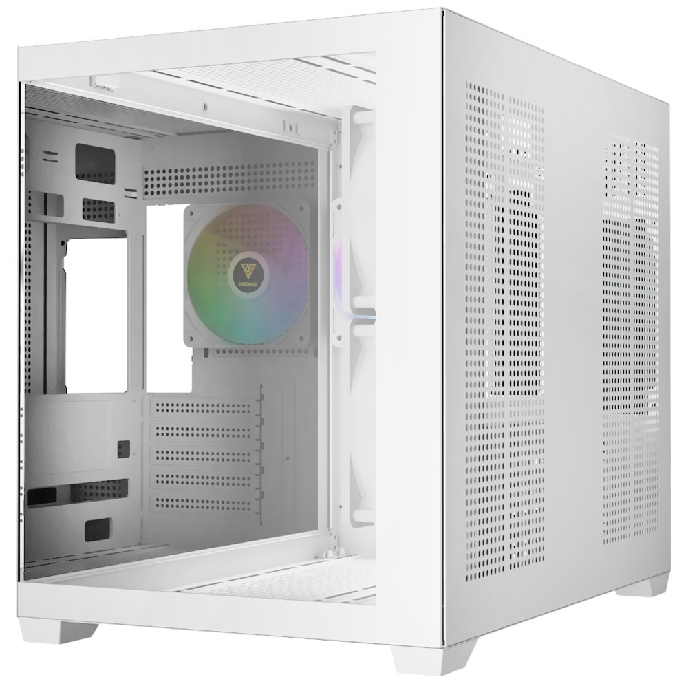 Gabinete Gamer Gamdias Aura GC10M WH Micro Tower / 3 Cooler / ARGB - Branco